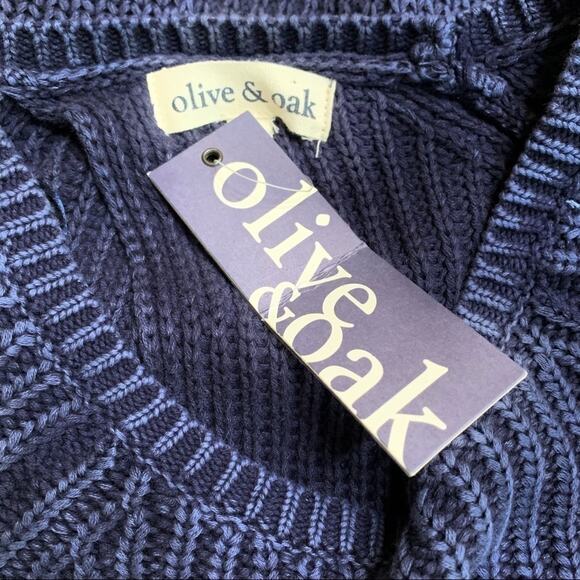 Stitch Fix Olive + Oak Blue Open Back Sweater - Picture 5 of 6